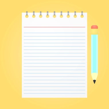 Sarı zemin üzerine kalem ile Notepad açıldı