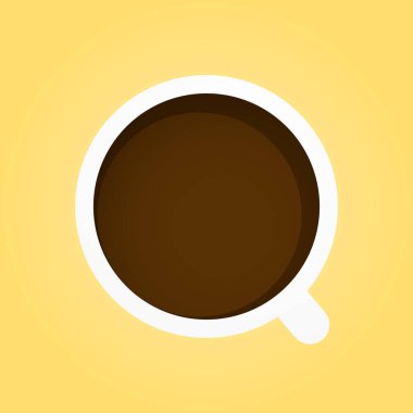 Vektör kupa ile siyah kahve