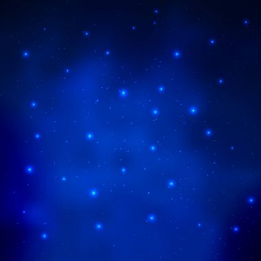 gece gökyüzü ve yıldızlar soyut vektör arka plan