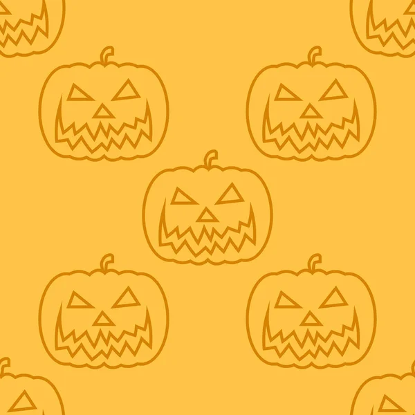 Halloween citrouille Jack O 'Lanterne motif sans couture — Image vectorielle