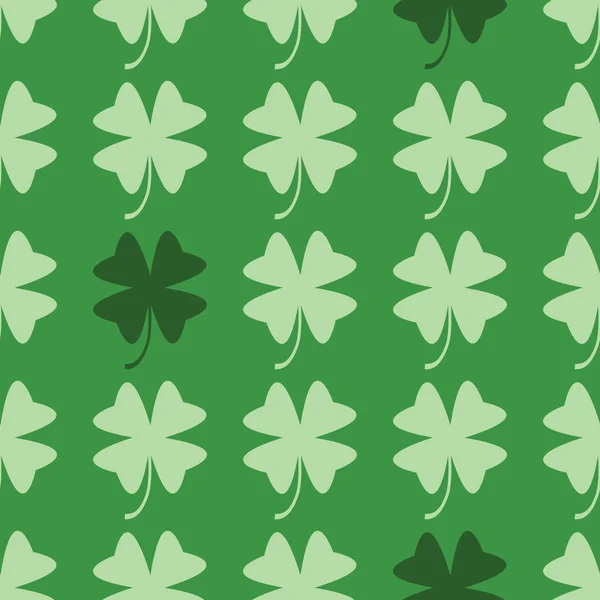 Seamless vector shamrock background for St.Patrick day — Stock Vector