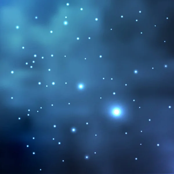 Abstract vector achtergrond met nachtelijke hemel en sterren — Stockvector