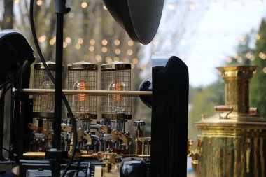 eski steampunk lamba dekoru