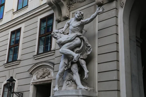 Wien Österrike Monument Figurer Statyer — Stockfoto