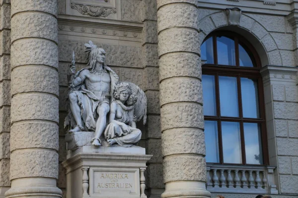 Wien Österrike Monument Figurer Statyer — Stockfoto