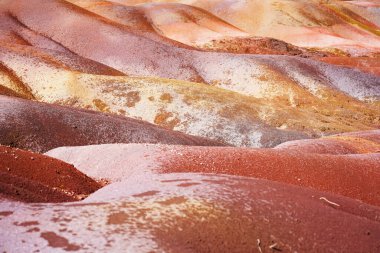 Güneşli bir günde yedi renkli tepe