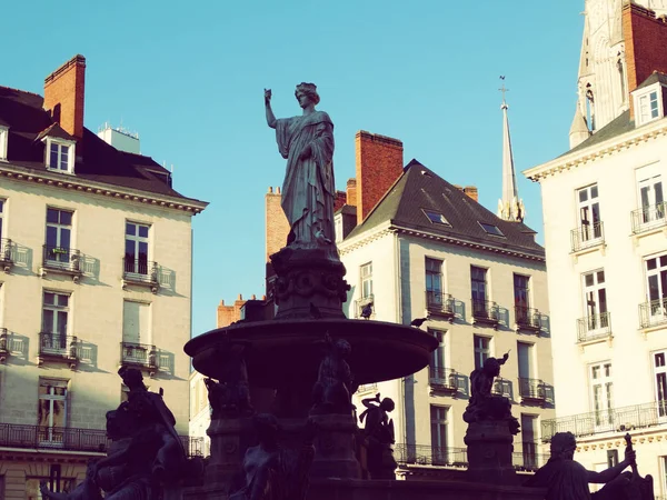 Place Royale at Nantes France — Zdjęcie stockowe