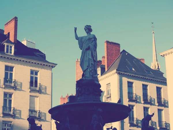 Place Royale at Nantes France — Zdjęcie stockowe