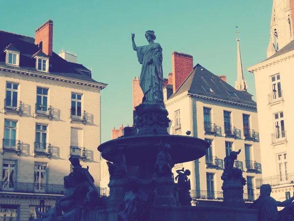 Place Royale at Nantes France — Φωτογραφία Αρχείου