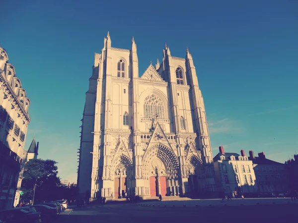 Nantes Cathedral Frankrike konstnärliga ikonen — Stockfoto