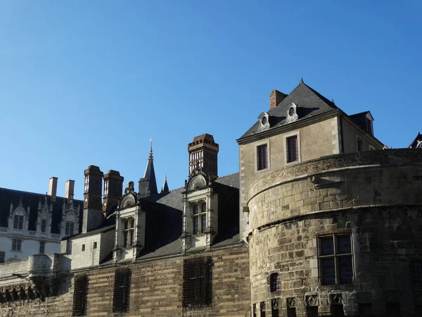 Telhados Medievais em Nantes França — Fotografia de Stock