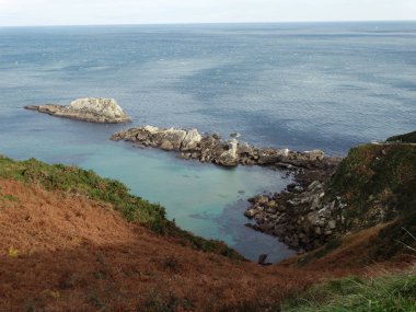 Zarautz Bask kıyı şeridinde mollarri Islet