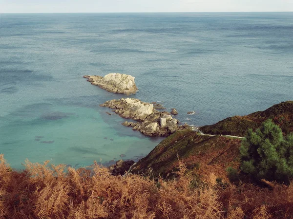 Mollarri islet in Zarautz Basque Coastline — Stock Photo, Image