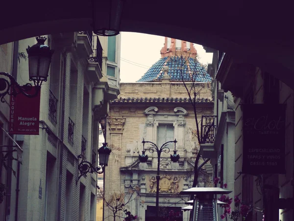 Valencia Ruas no centro da cidade Espanha — Fotografia de Stock