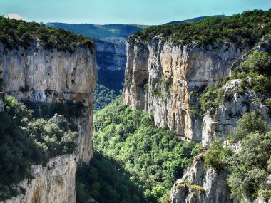 Foz Arbayun veya Canyon d 'Arbayun Navarre Ispanya içinde