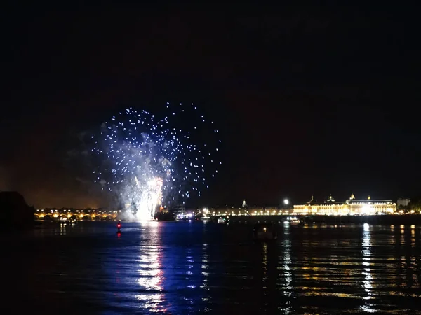 Fireworks in Bordeaux France — Stock Photo, Image