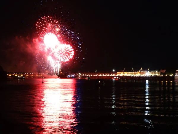 Fyrverkerier i Bordeaux Frankrike — Stockfoto