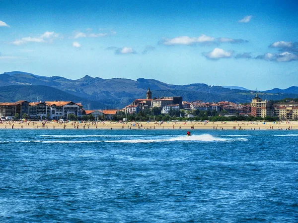 Hondarribia Hendaye kıyı şeridi üzerinden