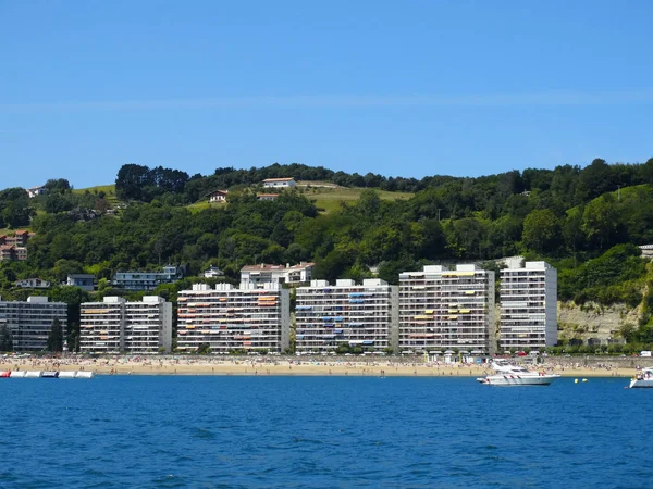 Playa de Hndarribia junto al Golfo de Vizcaya — Foto de Stock