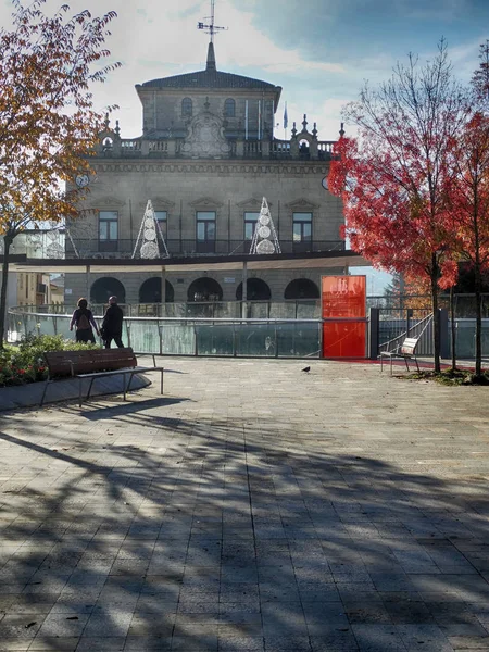 Bicicleta e construção em Irun Espanha — Fotografia de Stock