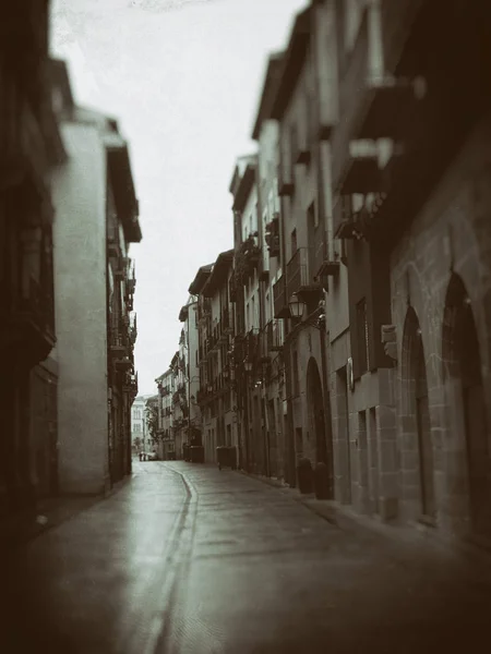 Vista Medieval Rua Logrono Rioja — Fotografia de Stock