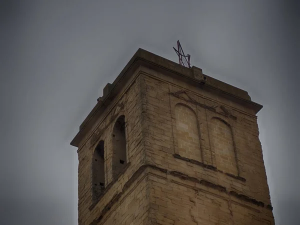 Santiago Real Torre Igreja Mais Antiga Logrono Espanha — Fotografia de Stock