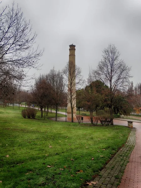 Valvuena 公園ログローニョ スペインで煙突 — ストック写真