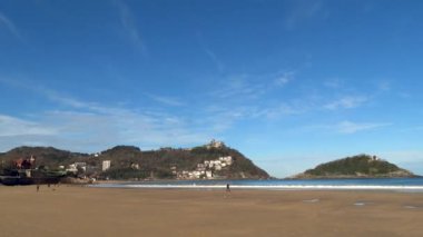 San Sebastian Bask Ülkesi İspanya Panorama içinde La Concha Beach