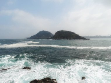 Peine de Los Vientos San Sebastian Rüzgar sahil Wiewpoint tarak 