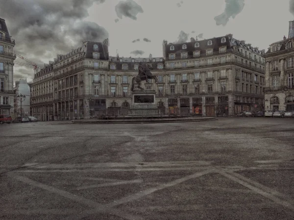 Blick Auf Den Place Des Victoires Und Reiterstandbild Des Sonnenkönigs — Stockfoto