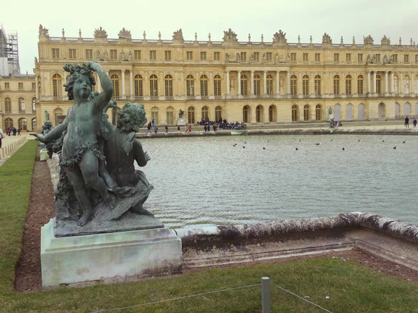 Skulptur Schloss Von Versailles Eines Der Größten Freilichtmuseen Der Welt — Stockfoto