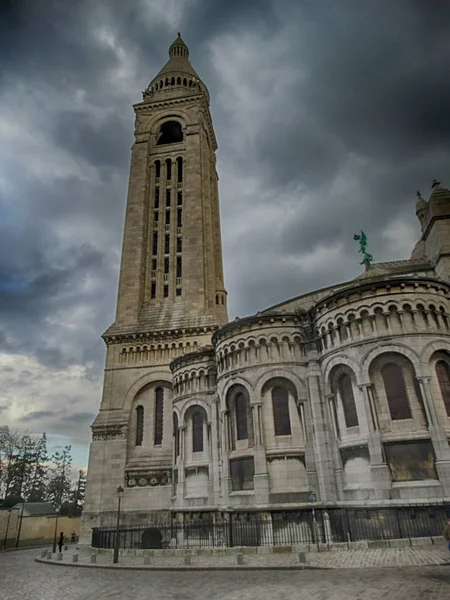 Historiska Sacre Coeur Basilica Tornet Paris Frankrike Mars 2018 — Stockfoto