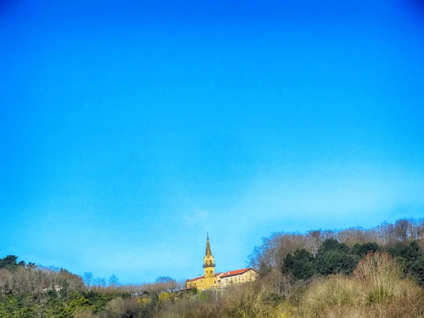 Capela Guadalupe Nas Montanhas Bascas Lado Hondarribia — Fotografia de Stock