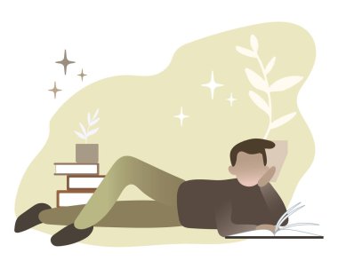 Kitapları olan insanların tek renkli resimleri. Ders kitabı ile karakterlerin izole edilmiş vektör çizimi. Öğrenci hazırlık sınavları koleksiyonu. Kişiyi okumak ve incelemek.