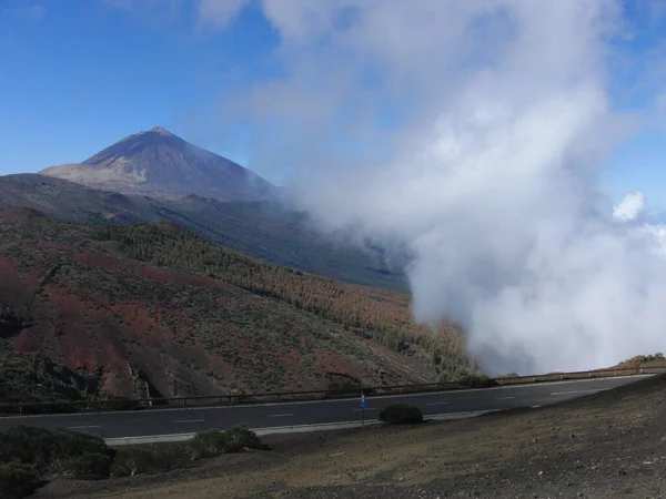 España Tenerife Nubes Sobre Volcán Del Teide —  Fotos de Stock