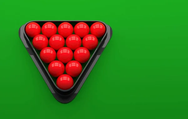 Ball Snooker na stole. ilustracja 3D — Zdjęcie stockowe