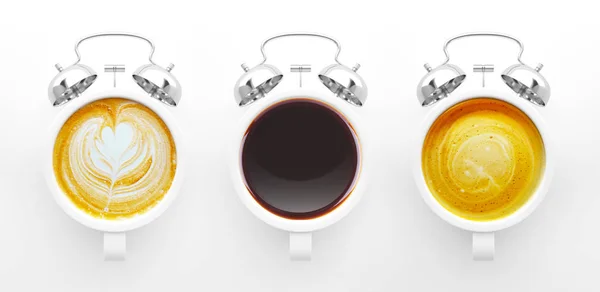 Conceito de hora do café. Ilustração 3D — Fotografia de Stock