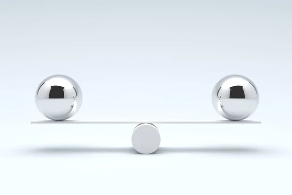 Denge, dengeli kavramı topları. 3D çizim