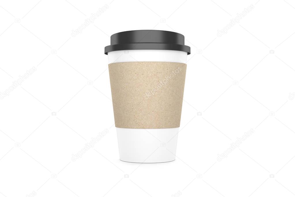 Coffee cup isolated on white background. 3D illustration