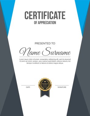 Vektör sertifika şablonu.