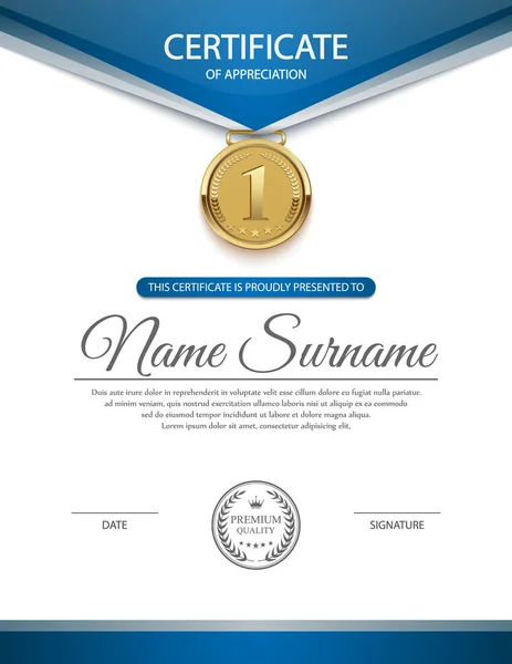 Vector certificate template. — Stock Vector