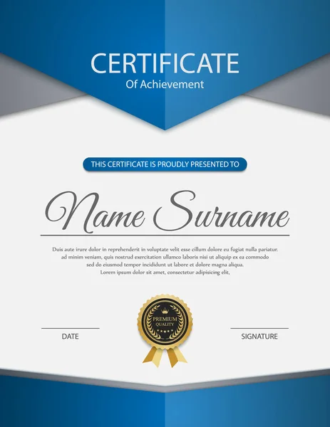 Vector certificate template. — Stock Vector