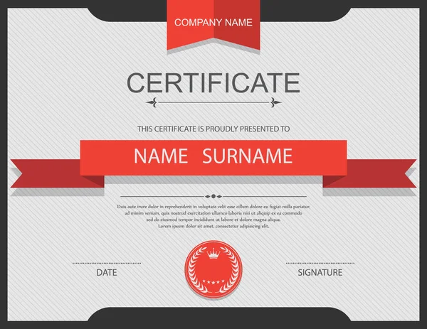 Vector certificate template. — Stock Vector