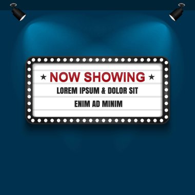 Tiyatro Sinema işareti. Vektör çizim