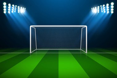 futbol gol vektör çizim.