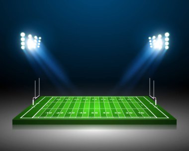 Amerikan futbol sahası, vektör