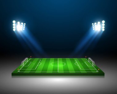 Futbol sahası. Vektör İllüstrasyonu