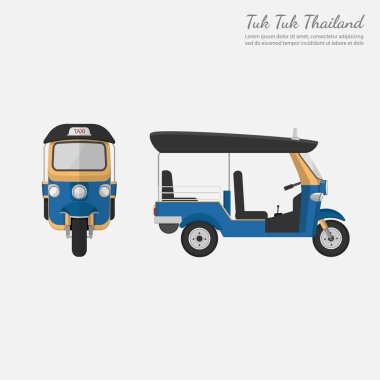 Tuk Tuk in Thailand.vector clipart