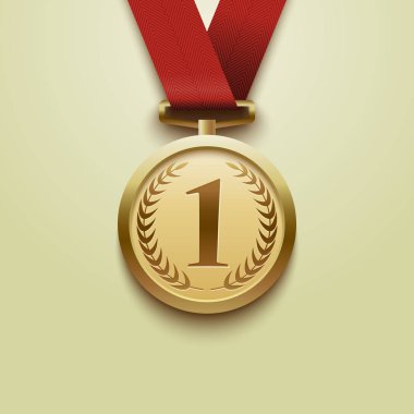 Madalya kazanan vektör çizim.