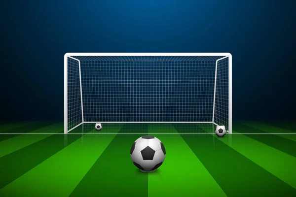 Vectorillustratie Van Voetbal Goal Bal — Stockvector
